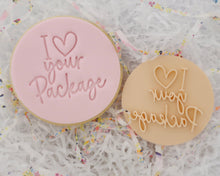 Load image into Gallery viewer, I Love Your Package Fondant Cookie Stamp - Made in the UK with Love from House of Toot Sweet - Just £5! Shop now at House of Toot Sweet