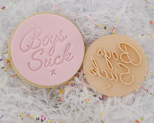 Load image into Gallery viewer, Boys Suck Fondant Cookie Stamp - Made in the UK with Love from House of Toot Sweet - Just £5! Shop now at House of Toot Sweet