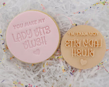 Load image into Gallery viewer, You Make My Lady Bits Blush Fondant Cookie Stamp - Made in the UK with Love from House of Toot Sweet - Just £5! Shop now at House of Toot Sweet