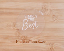 Load image into Gallery viewer, Simply The Best Fondant Embosser - Made in the UK with Love from House of Toot Sweet - Just £6.50! Shop now at House of Toot Sweet