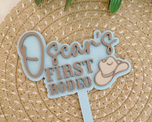 Load image into Gallery viewer, First Rodeo Personalised Name Cake Topper