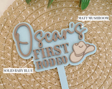 Load image into Gallery viewer, First Rodeo Personalised Name Cake Topper