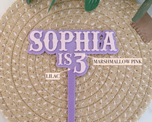 Load image into Gallery viewer, Western Style Personalised Name & Age Cake Topper