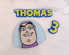 Load image into Gallery viewer, Toy Story Style Personalised Name & Age Cake Charms