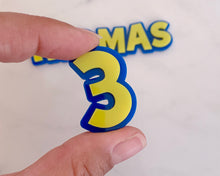 Load image into Gallery viewer, Toy Story Style Personalised Name & Age Cake Charms