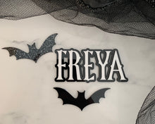 Load image into Gallery viewer, Black Bat Acrylic Cake Charm