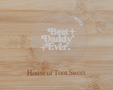 Load image into Gallery viewer, Best Daddy Ever Retro Fondant Cookie Embosser - Made in the UK with Love from House of Toot Sweet - Just £6.50! Shop now at House of Toot Sweet