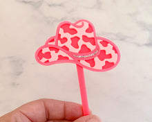 Load image into Gallery viewer, Cowboy/ Cowgirl Hat Acrylic Cake Charm/ Topper