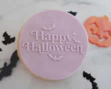 Load image into Gallery viewer, Happy Halloween Retro Cookie & Cupcake Embosser - Made in the UK with Love from House of Toot Sweet - Just £6.50! Shop now at House of Toot Sweet