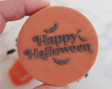 Load image into Gallery viewer, Happy Halloween Retro Cookie & Cupcake Embosser - Made in the UK with Love from House of Toot Sweet - Just £6.50! Shop now at House of Toot Sweet