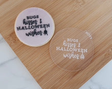 Load image into Gallery viewer, Bugs Hisses & Halloween Wishes Cookie & Cupcake Embosser - Made in the UK with Love from House of Toot Sweet - Just £6.50! Shop now at House of Toot Sweet