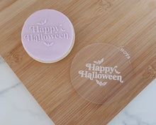 Load image into Gallery viewer, Happy Halloween Retro Cookie & Cupcake Embosser - Made in the UK with Love from House of Toot Sweet - Just £6.50! Shop now at House of Toot Sweet