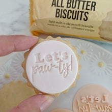 Load image into Gallery viewer, Mini Lets Pawty Marks & Spencer Fondant Cookie Stamp