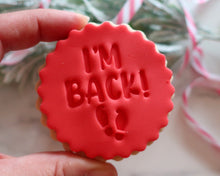 Load image into Gallery viewer, I'm Back Footprints Fondant Stamp - Made in the UK with Love from House of Toot Sweet - Just £5! Shop now at House of Toot Sweet