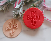 Load image into Gallery viewer, I'm Back Footprints Fondant Stamp - Made in the UK with Love from House of Toot Sweet - Just £5! Shop now at House of Toot Sweet