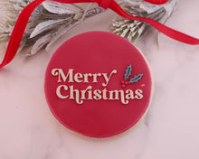 Load image into Gallery viewer, Merry Christmas Retro Holly Fondant Embosser - Made in the UK with Love from House of Toot Sweet - Just £6.50! Shop now at House of Toot Sweet
