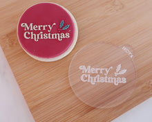 Load image into Gallery viewer, Merry Christmas Retro Holly Fondant Embosser - Made in the UK with Love from House of Toot Sweet - Just £6.50! Shop now at House of Toot Sweet