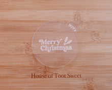 Load image into Gallery viewer, Merry Christmas Retro Holly Fondant Embosser - Made in the UK with Love from House of Toot Sweet - Just £6.50! Shop now at House of Toot Sweet