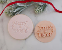 Load image into Gallery viewer, Merry & Bright Fondant Stamp - Made in the UK with Love from House of Toot Sweet - Just £5! Shop now at House of Toot Sweet