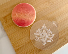 Load image into Gallery viewer, Lotus Mandala Fondant Cookie Embosser