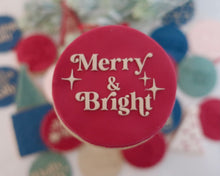 Load image into Gallery viewer, Merry & Bright Fondant Embosser - Made in the UK with Love from House of Toot Sweet - Just £6.50! Shop now at House of Toot Sweet