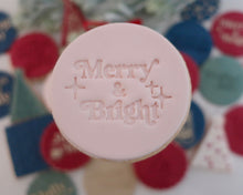 Load image into Gallery viewer, Merry & Bright Fondant Stamp - Made in the UK with Love from House of Toot Sweet - Just £5! Shop now at House of Toot Sweet