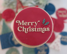 Load image into Gallery viewer, Merry Christmas Retro Holly Fondant Embosser - Made in the UK with Love from House of Toot Sweet - Just £6.50! Shop now at House of Toot Sweet