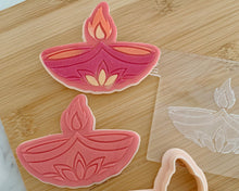 Load image into Gallery viewer, Diya Lamp Fondant Cookie Embosser/ Cutter