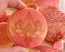 Load image into Gallery viewer, Lotus Mandala Fondant Cookie Embosser