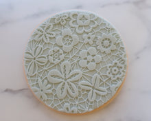 Load image into Gallery viewer, Lace/ Crochet Texture Fondant Embosser - Made in the UK with Love from House of Toot Sweet - Just £7! Shop now at House of Toot Sweet