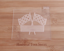 Load image into Gallery viewer, Chequered Flags Fondant Embosser & Cutter - Made in the UK with Love from House of Toot Sweet - Just £13! Shop now at House of Toot Sweet