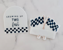 Load image into Gallery viewer, Chequered Flags Fondant Embosser & Cutter - Made in the UK with Love from House of Toot Sweet - Just £6.50! Shop now at House of Toot Sweet