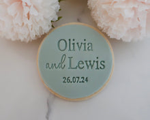 Load image into Gallery viewer, Custom Names and Date Cookie Fondant Stamp - Made in the UK with Love from House of Toot Sweet - Just £6.99! Shop now at House of Toot Sweet