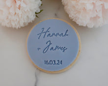 Load image into Gallery viewer, Custom Names and Date Cookie Fondant Stamp - Made in the UK with Love from House of Toot Sweet - Just £6.99! Shop now at House of Toot Sweet
