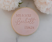 Load image into Gallery viewer, Custom Surname and Date Cookie Fondant Stamp - Made in the UK with Love from House of Toot Sweet - Just £6.99! Shop now at House of Toot Sweet