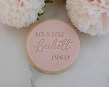Load image into Gallery viewer, Custom Surname and Date Cookie Fondant Stamp - Made in the UK with Love from House of Toot Sweet - Just £6.99! Shop now at House of Toot Sweet
