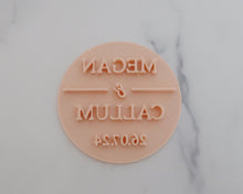 Load image into Gallery viewer, Custom Names and Date Cookie Fondant Stamp - Made in the UK with Love from House of Toot Sweet - Just £6.99! Shop now at House of Toot Sweet