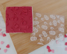 Load image into Gallery viewer, Cherries Fondant Texture Embosser - Made in the UK with Love from House of Toot Sweet - Just £7! Shop now at House of Toot Sweet