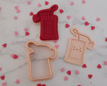 Load image into Gallery viewer, Cute Love Teabag Fondant Pop Embosser and Cutter - Made in the UK with Love from House of Toot Sweet - Just £6.50! Shop now at House of Toot Sweet