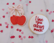 Load image into Gallery viewer, Cherries with Bow Fondant Pop Embosser and Cutter - Made in the UK with Love from House of Toot Sweet - Just £6.50! Shop now at House of Toot Sweet