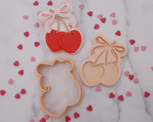 Load image into Gallery viewer, Cherries with Bow Fondant Pop Embosser and Cutter - Made in the UK with Love from House of Toot Sweet - Just £6.50! Shop now at House of Toot Sweet