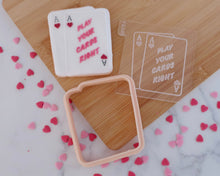 Load image into Gallery viewer, Play Your Cards Right Fondant Embosser/ Cutter - Made in the UK with Love from House of Toot Sweet - Just £6.50! Shop now at House of Toot Sweet