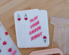 Load image into Gallery viewer, Play Your Cards Right Fondant Embosser/ Cutter - Made in the UK with Love from House of Toot Sweet - Just £6.50! Shop now at House of Toot Sweet