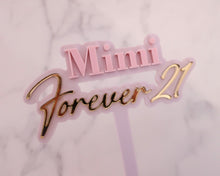 Load image into Gallery viewer, 21st Birthday Personalised Custom Cake Topper