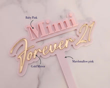 Load image into Gallery viewer, 21st Birthday Personalised Custom Cake Topper