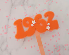 Load image into Gallery viewer, 5'' 1962 Groovy Hippie Cake Topper - Made in the UK with Love from House of Toot Sweet - Just £6! Shop now at House of Toot Sweet