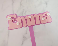 Load image into Gallery viewer, 5'' Emma Groovy Retro Hippie Flower Power Cake Topper - Made in the UK with Love from House of Toot Sweet - Just £6.50! Shop now at House of Toot Sweet