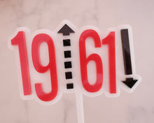 Load image into Gallery viewer, 4'' 1961 Retro Mod Cake Topper - Made in the UK with Love from House of Toot Sweet - Just £6! Shop now at House of Toot Sweet