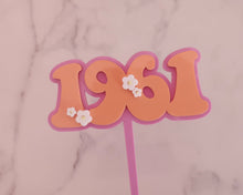 Load image into Gallery viewer, 4'' 1961 Groovy Hippie Cake Topper - Made in the UK with Love from House of Toot Sweet - Just £6! Shop now at House of Toot Sweet