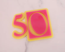 Load image into Gallery viewer, Age 50 Punk Acrylic Cake Charm - Made in the UK with Love from House of Toot Sweet - Just £4! Shop now at House of Toot Sweet